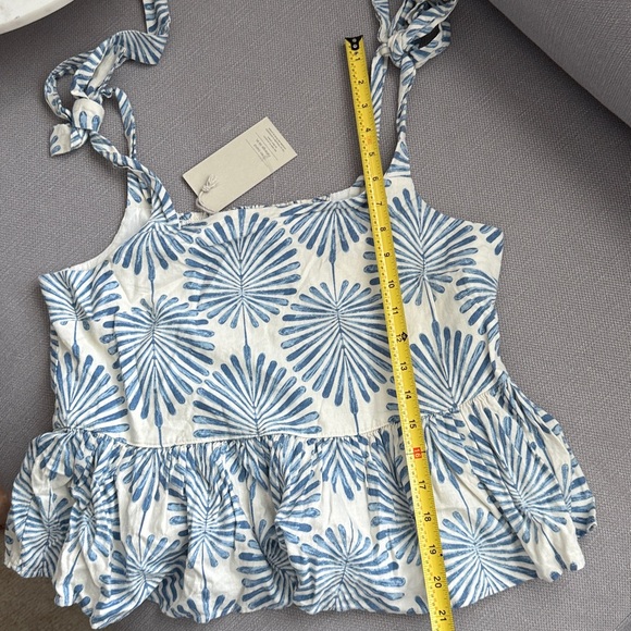 Joie Blue and White Patterned Sleeveless Top Size M - Picture 4 of 5